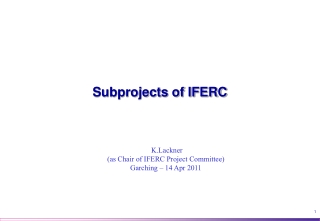 Subprojects of IFERC