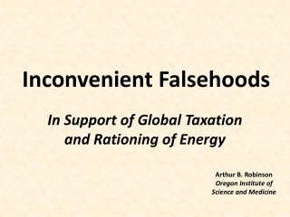 Inconvenient Falsehoods
