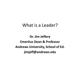 What is a Leader?