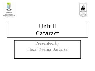 Unit II Cataract