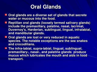 Oral Glands