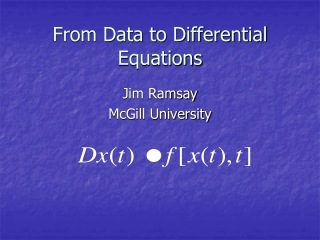 From Data to Differential Equations