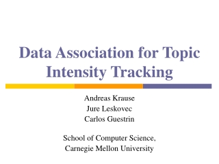 Data Association for Topic Intensity Tracking