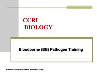 CCRI BIOLOGY