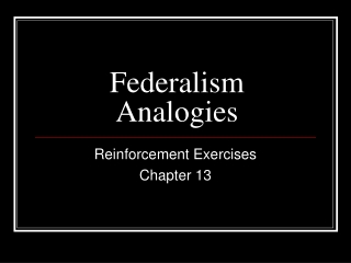 Federalism Analogies