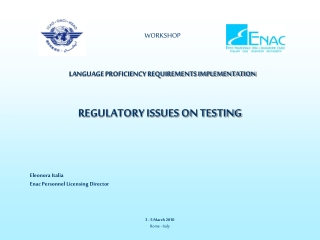 WORKSHOP LANGUAGE PROFICIENCY REQUIREMENTS IMPLEMENTATION