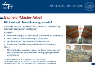 Bachelor/Master-Arbeit