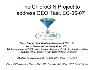 The ChloroGIN Project to address GEO Task EC-06-07