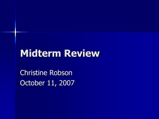 Midterm Review