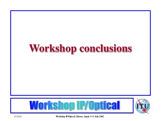 Workshop conclusions