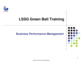 LSSG Green Belt Training