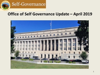 Office of Self Governance Update – April 2019