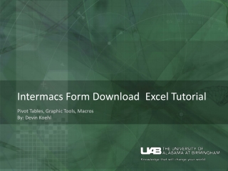 Intermacs Form Download	 Excel Tutorial