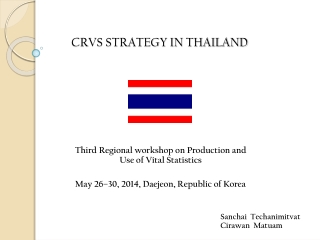 CRVS STRATEGY IN THAILAND