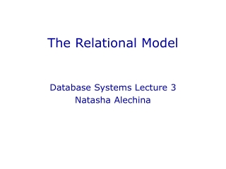 The Relational Model