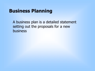 Business Planning