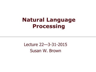 Natural Language Processing