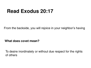 Read Exodus 20:17