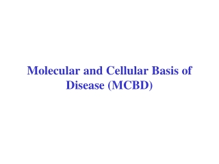 Molecular and Cellular Basis of Disease (MCBD)