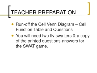 TEACHER PREPARATION