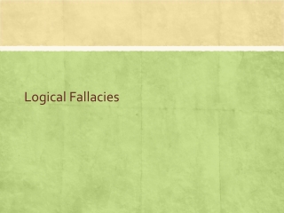 Logical Fallacies