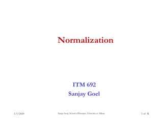 Normalization