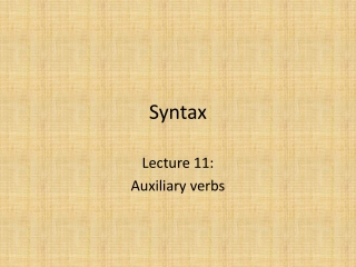 Syntax