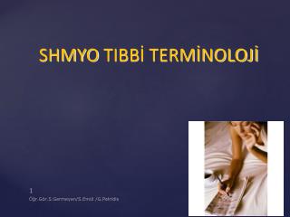 SHMYO TIBB İ TERMİNOLOJİ