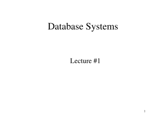 Database Systems