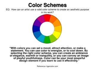 Monochromatic Color Scheme consists of different values (tints and shades) of one single color