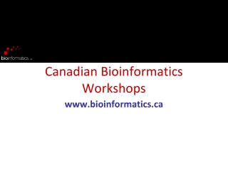 Canadian Bioinformatics Workshops