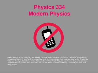 Physics 334 Modern Physics