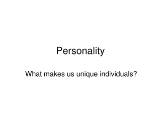 Personality