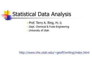 Statistical Data Analysis