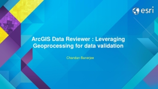 ArcGIS Data Reviewer : Leveraging Geoprocessing for data validation