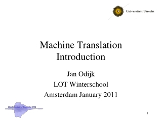 Machine Translation Introduction