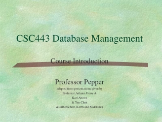 CSC443 Database Management