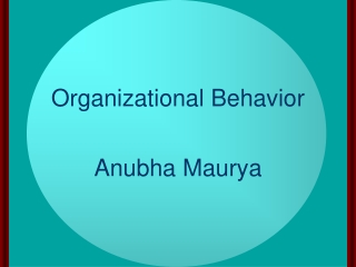 Organizational Behavior