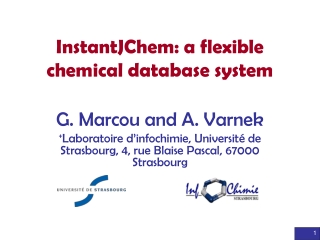 InstantJChem: a flexible chemical database system