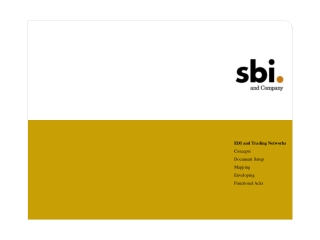 EDI and Trading Networks Concepts Document Setup Mapping Enveloping Functional Acks