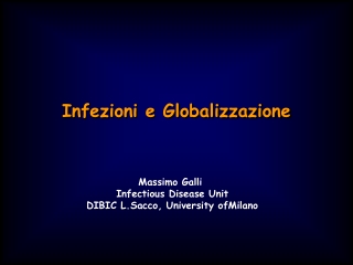 Infezioni e Globalizzazione