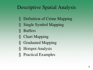 Descriptive Spatial Analysis