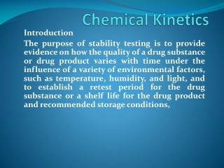 Chemical Kinetics