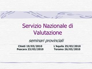 Servizio Nazionale di Valutazione