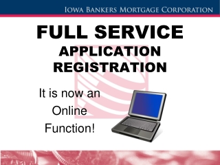 FULL SERVICE  APPLICATION REGISTRATION