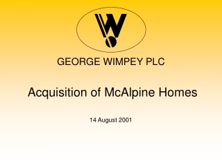 GEORGE WIMPEY PLC