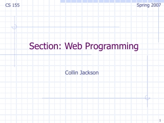Section: Web Programming
