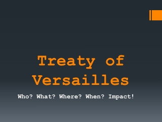 Treaty of Versailles