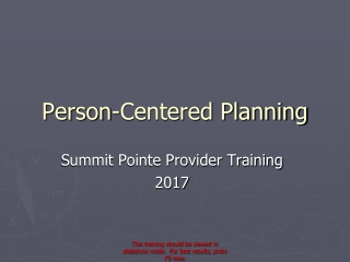 Person-Centered Planning