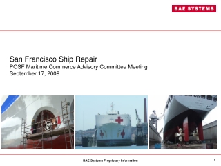 San Francisco Ship Repair POSF Maritime Commerce Advisory Committee Meeting  September 17, 2009